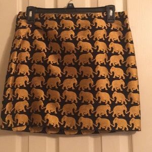 Jcrew gold elephant skirt